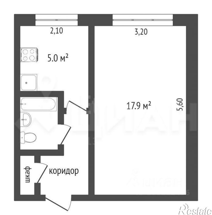 1-комн квартира ул 30 лет Победы, 3,  д. 3