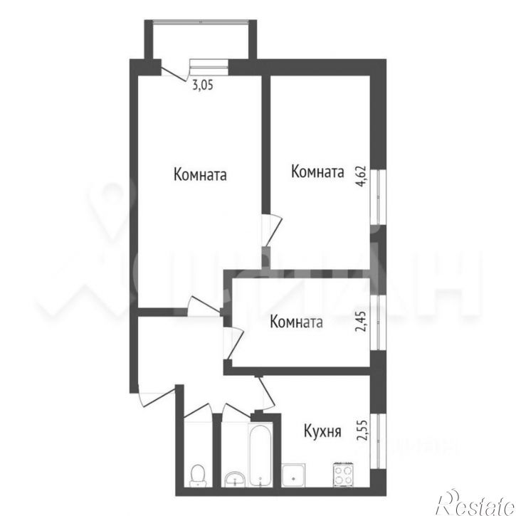 3-комн квартира Морская улица, 82,  д. 82