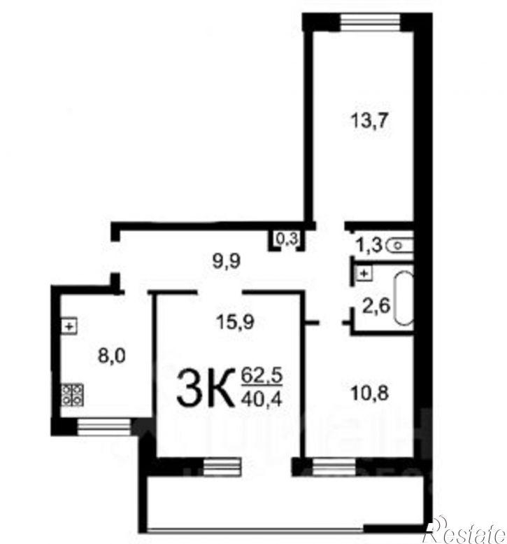 3-комн квартира ул К.Маркса, 30а,  д. 30а