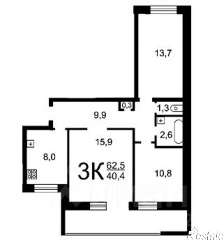 3-комн квартира ул Морская, 128,  д. 128