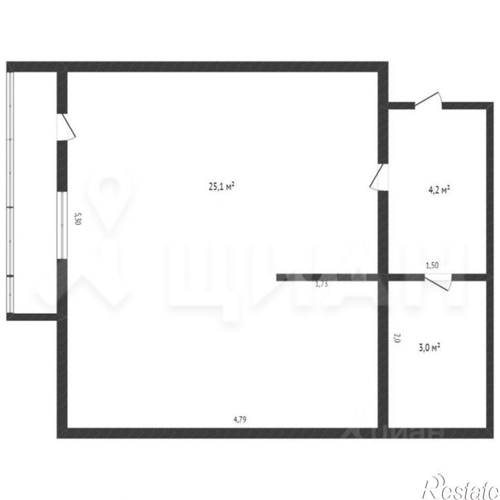 1-комн квартира пр-кт Курчатова, 21,  д. 21