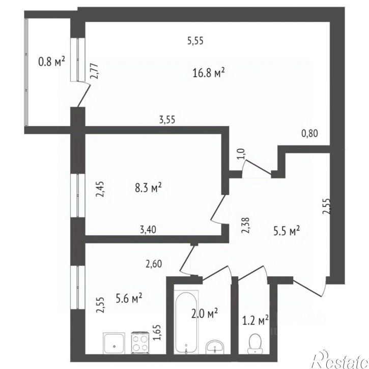 2-комн квартира ул Морская, 74,  д. 74